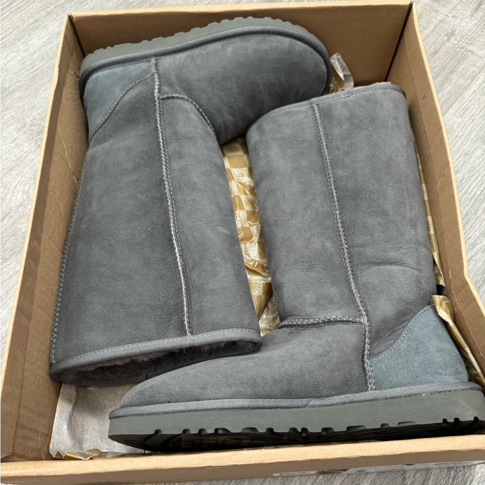 New in box tall grey Uggs size 7